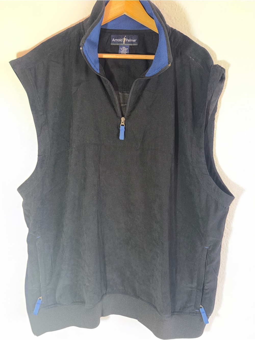 Full Zip Fleece Winter Vest Off-White Cream Pockets Men's XL Colorado Timberline